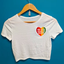 Load image into Gallery viewer, Embroidered Music Crop Tee
