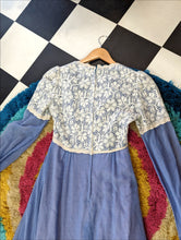 Load image into Gallery viewer, Vintage Blue Prairie Dress SM
