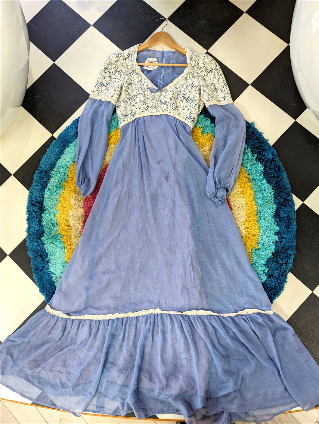 Vintage Blue Prairie Dress SM