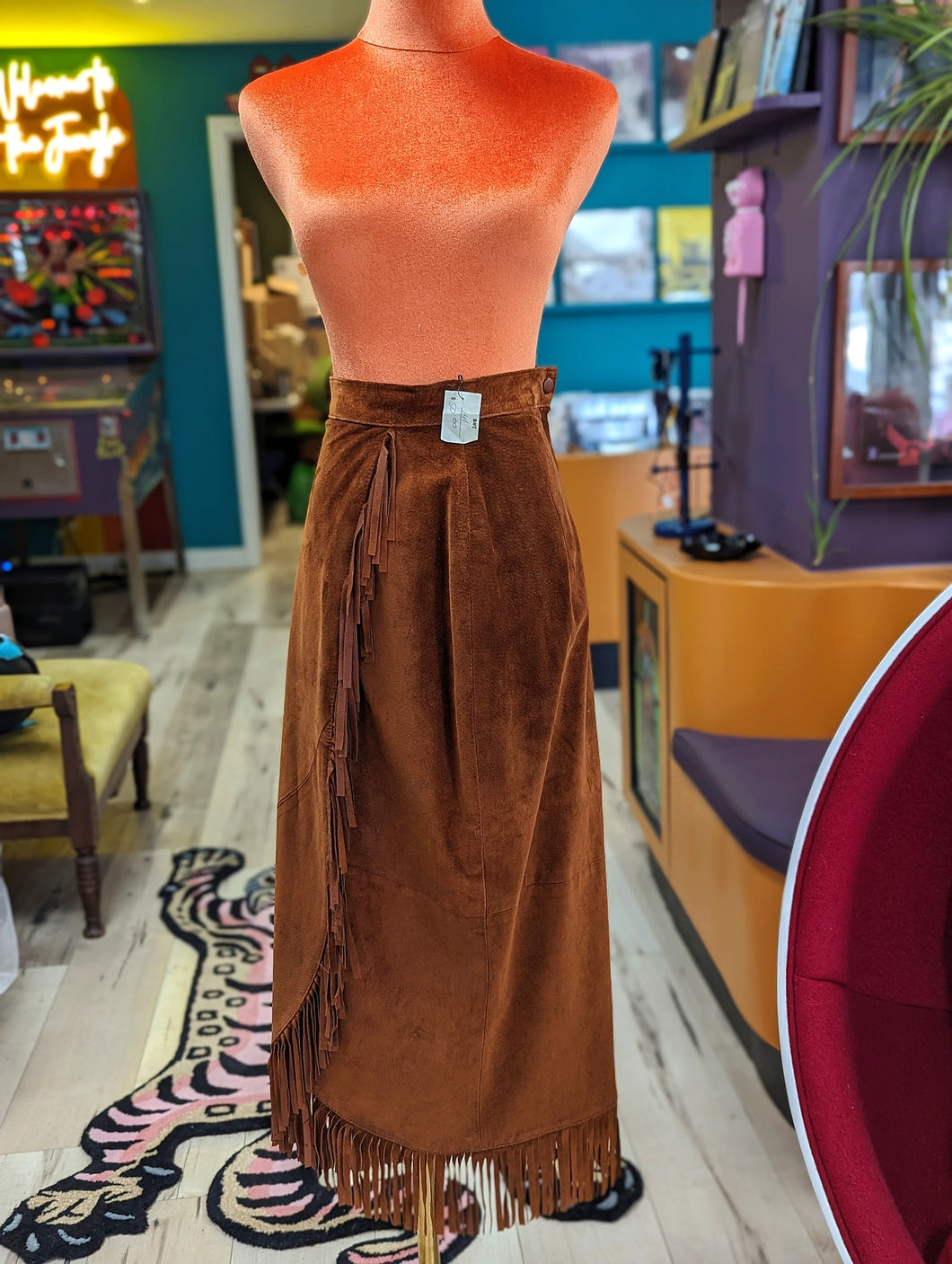 Vintage Leather Skirt XS