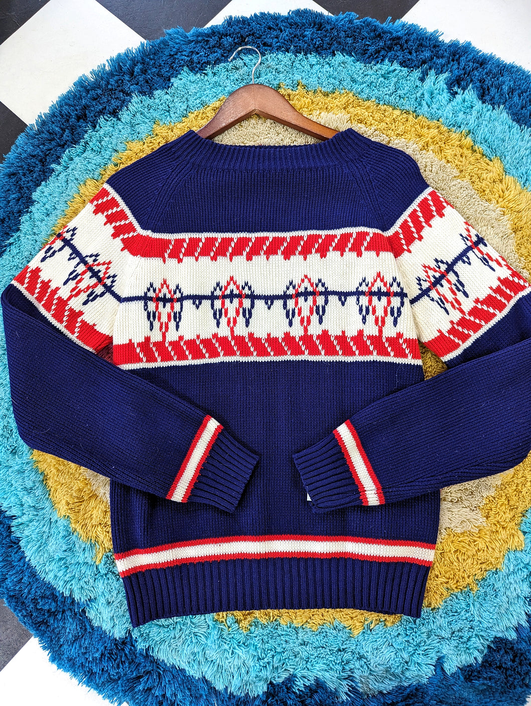 Vintage Winter Knit Sweater Snow Bunny SM/M