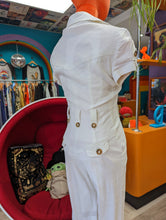 Load image into Gallery viewer, Vintage 80s White Jumpsuit XS

