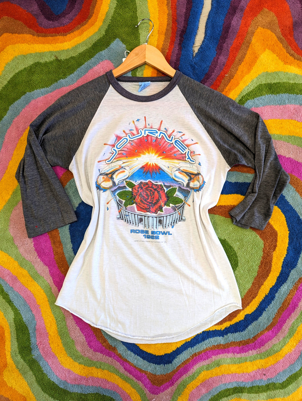 Vintage Journey, Blue Oyster Cult, Triumph, Aldo Nova Rose Bowl 1982 Band Shirt SM