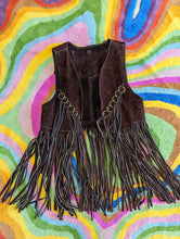 Load image into Gallery viewer, Coachella Festival Genuine Leather Hippie Vest with Tassels SM
