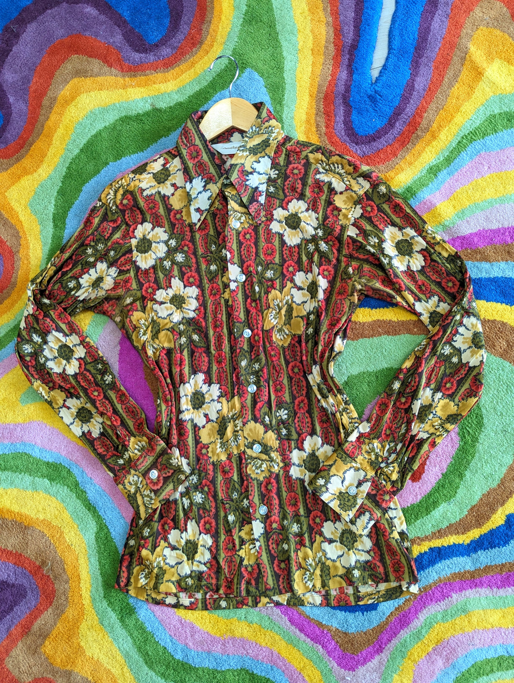 Vintage Dager Collared Shirt M