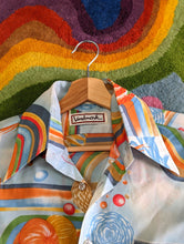 Load image into Gallery viewer, Vintage Rainbow Dagger Collared Shirt M/L
