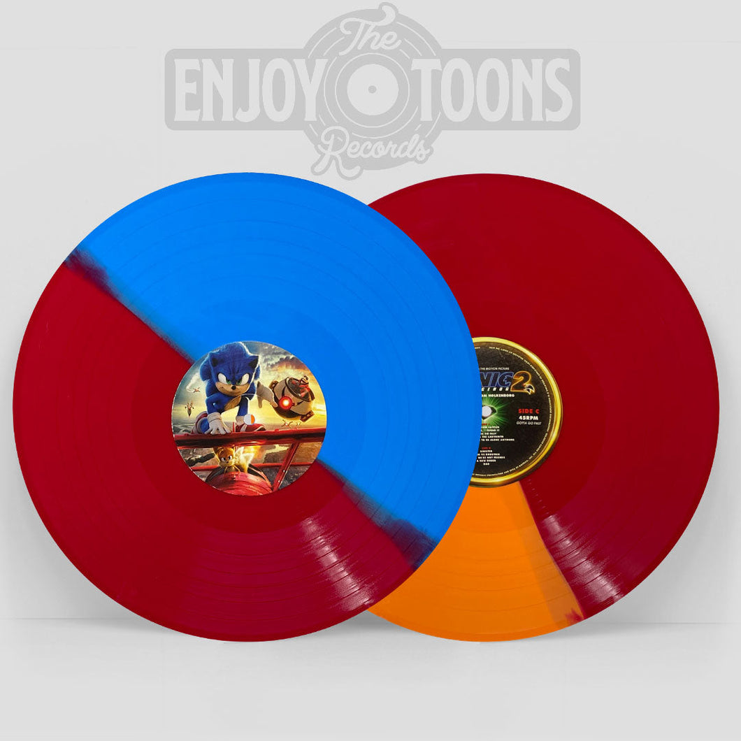 Sonic The Hedgehog 2 - Movie Score 2xLP (🔴 Red 🔵 Blue 🟠 Orange Vinyl)