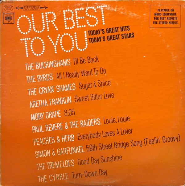 Various - Our Best To You: Today's Great Hits Today's Great Stars