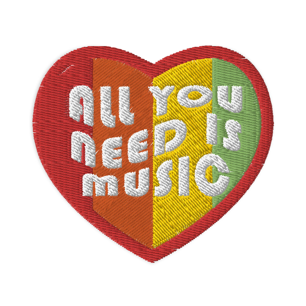 All You Need is Music Embroidered patches